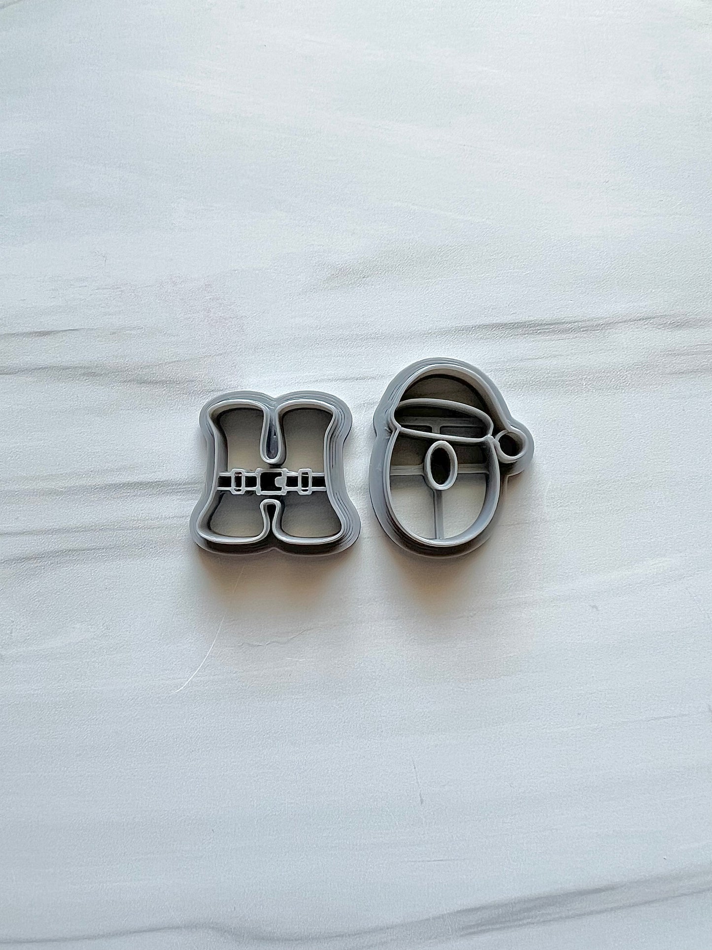 Christmas H O Letter Cutters with Santa Embossments