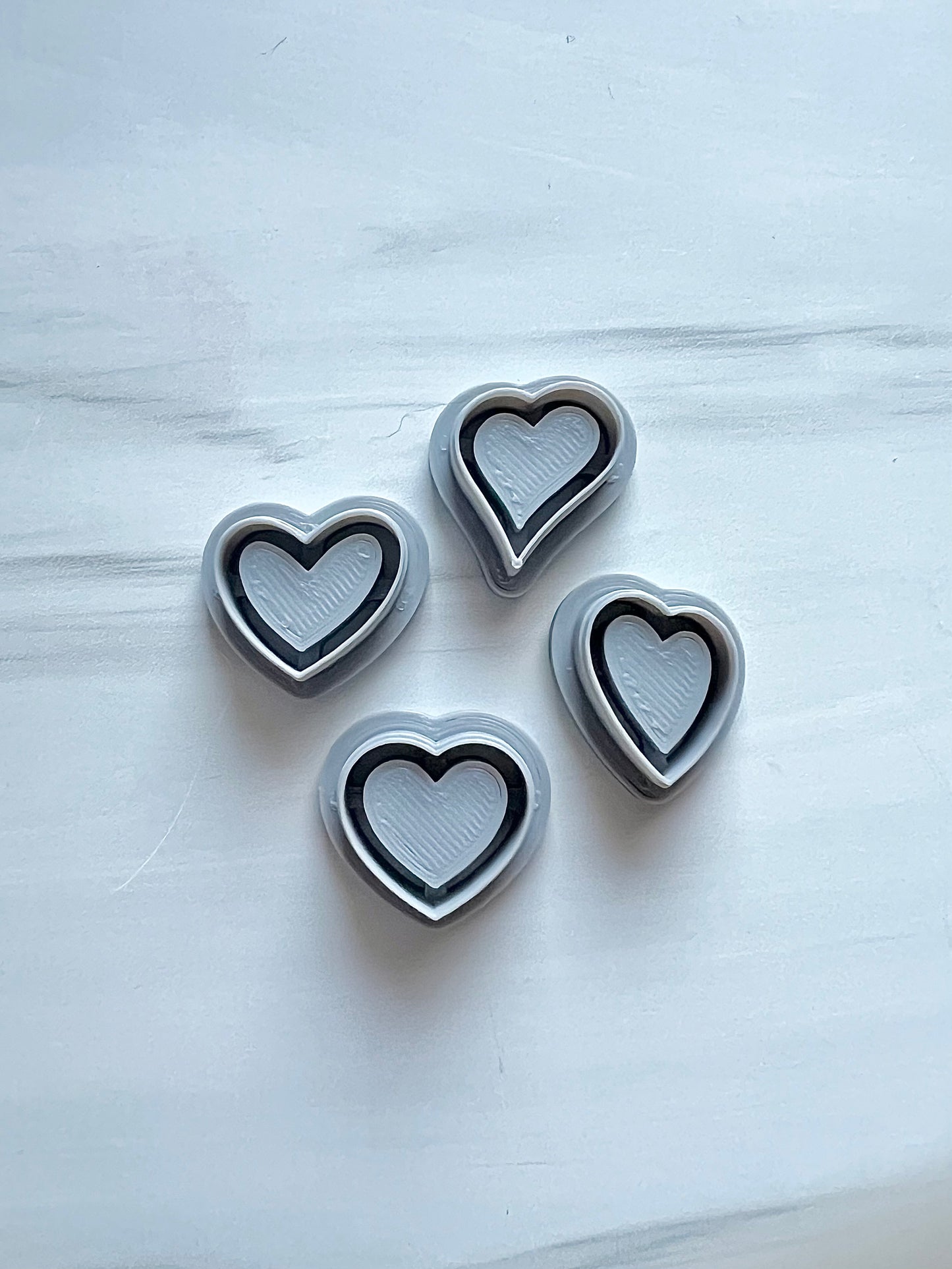 Embossed Heart Stud Cutter Set