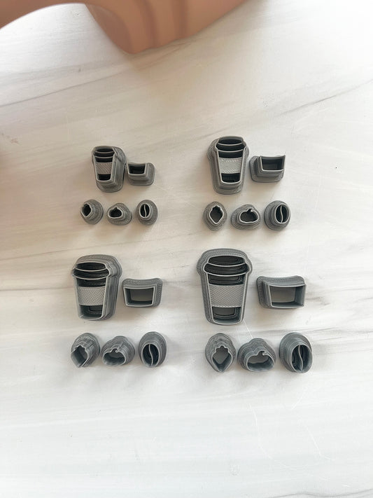 To-Go Coffee Cup with Separate Sleeve and Item Cutter Set