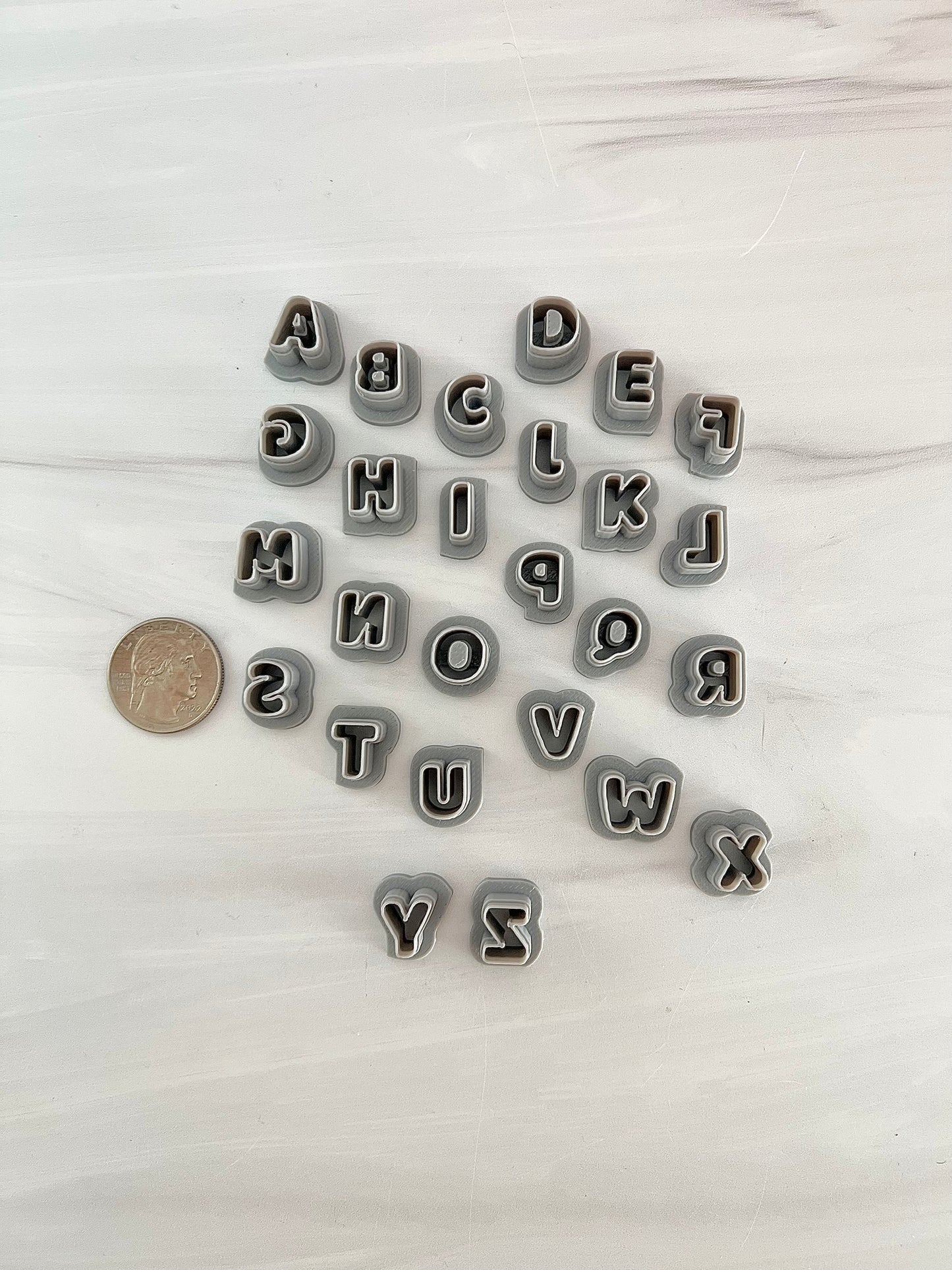 Round Alphabet Letters with Micro Option