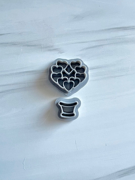 Balloon Hearts with Basket Cutter Set