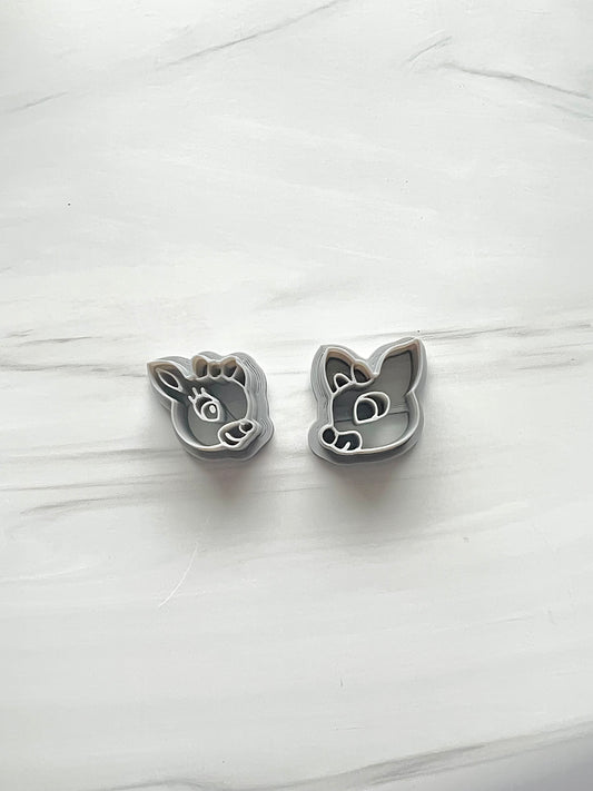 Rudolph and Clarice Face Cutter Set