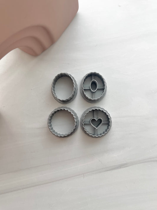 Valentine Oval and Heart Cookie Clay Cutter Set