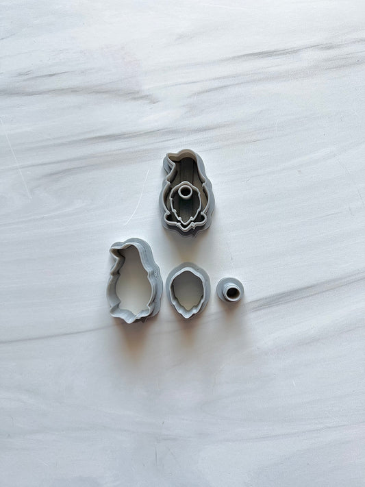 Christmas Gnome Cutter with Separate Beard and Nose