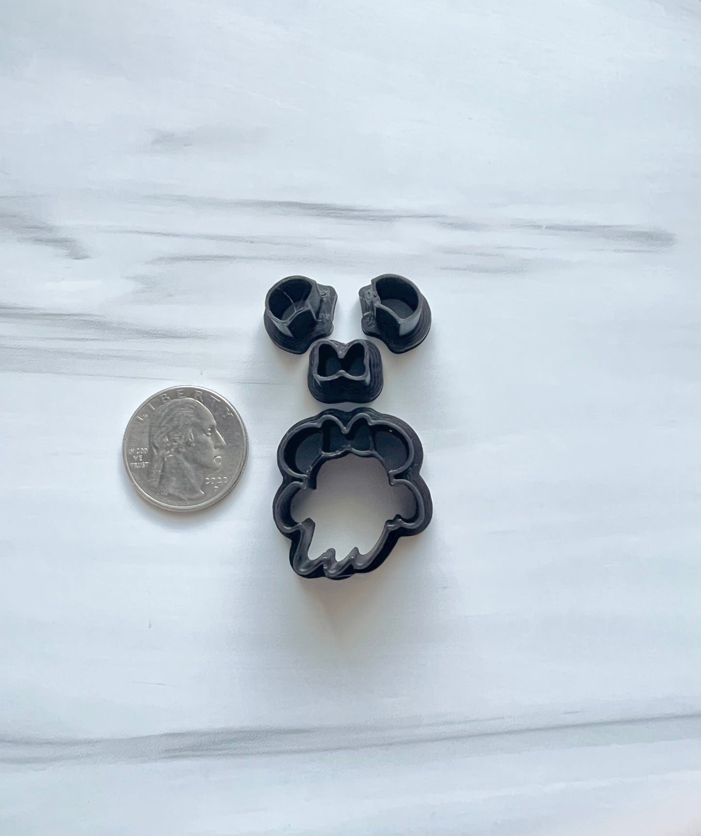 Mouse Ghost with Ears and Optional Bow Cutter Set