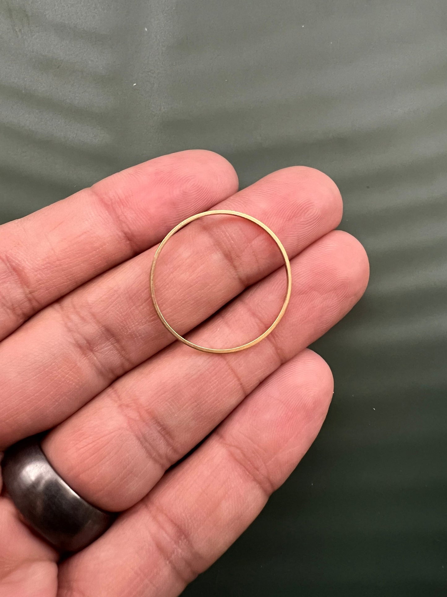 6pcs Brass Circle Connectors - Multiple Sizes