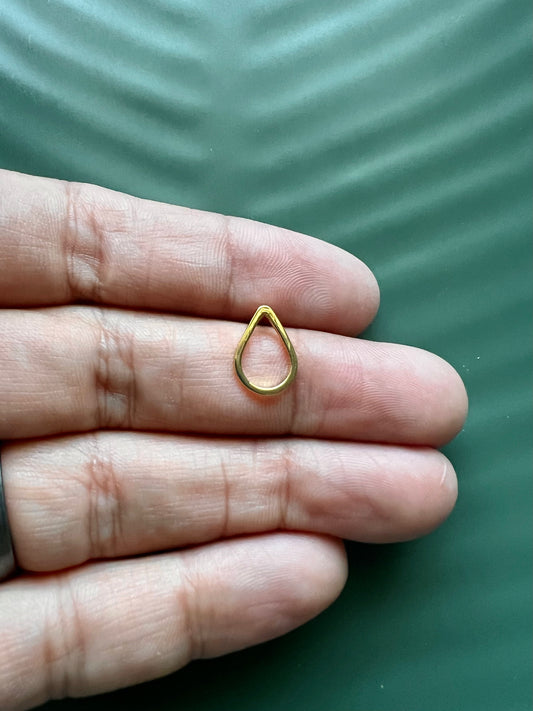 4pcs 18k Gold Plated Drop Stud Posts with Connector