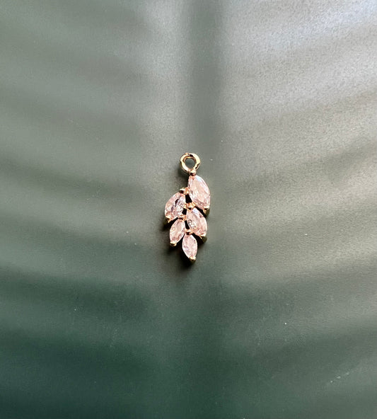 4pcs Cubic Zirconia Narrow Leaves