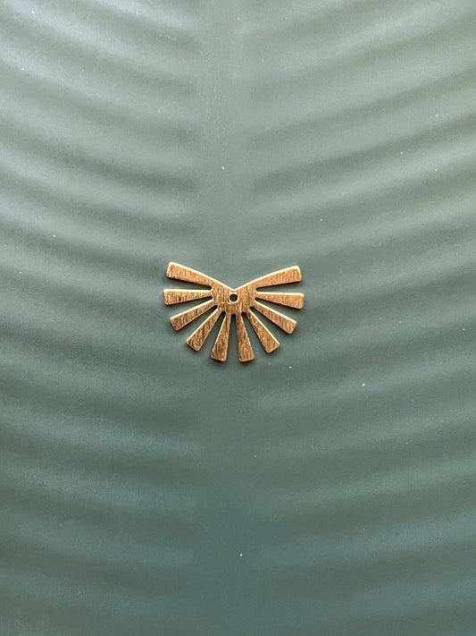 6pcs Brass Textured Spiked Fans