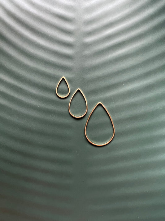 6pcs Brass Drops - Multiple Sizes