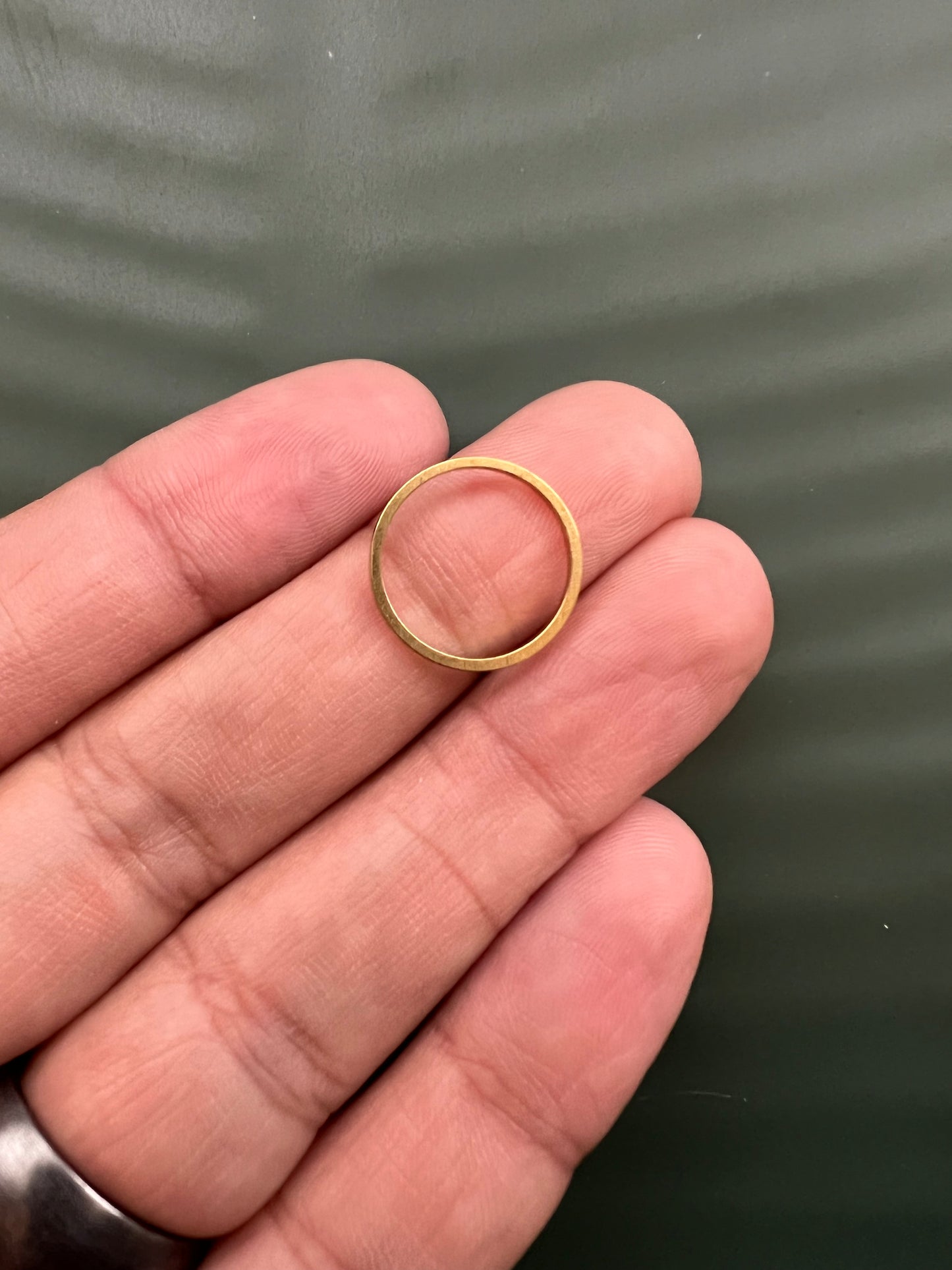 6pcs Brass Circle Connectors - Multiple Sizes