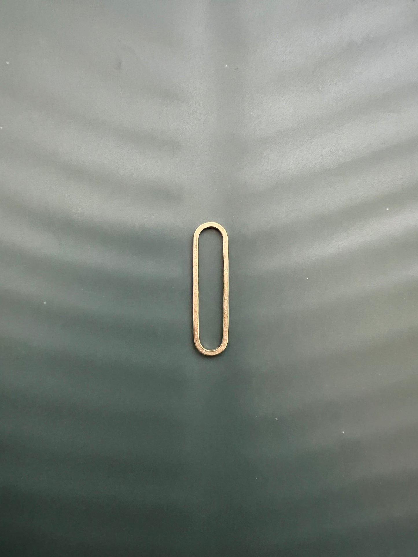 6pcs Narrow Brass Oval Connectors