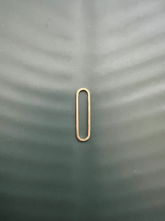 6pcs Narrow Brass Oval Connectors