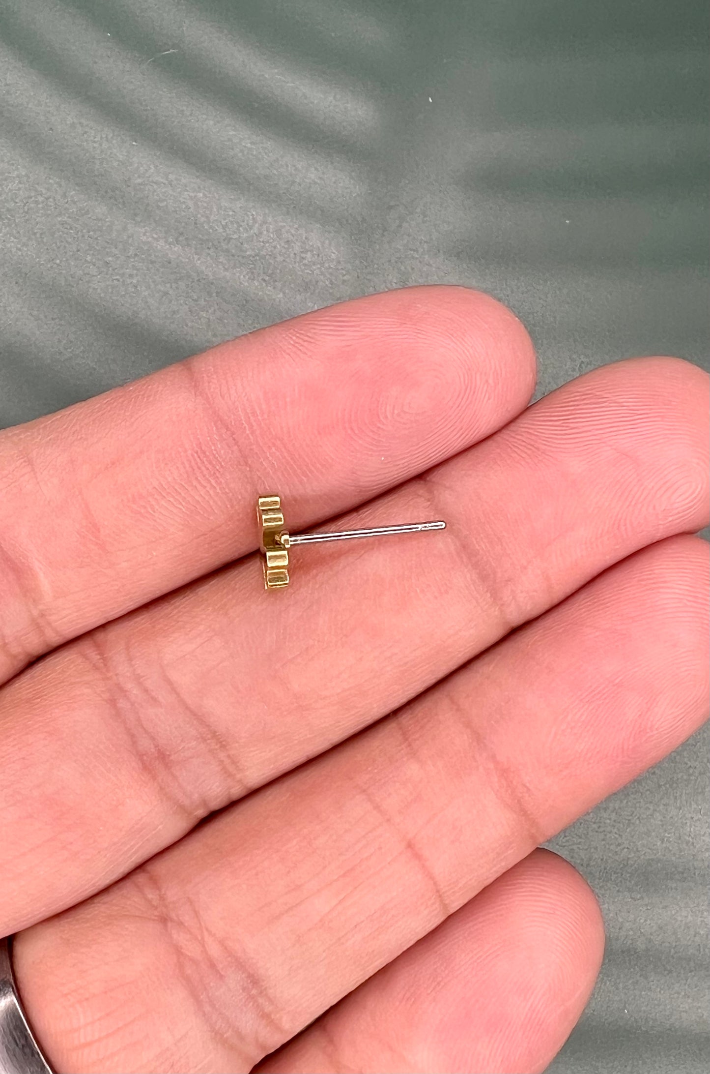 6pcs Brass Four Leaf Clover Studs