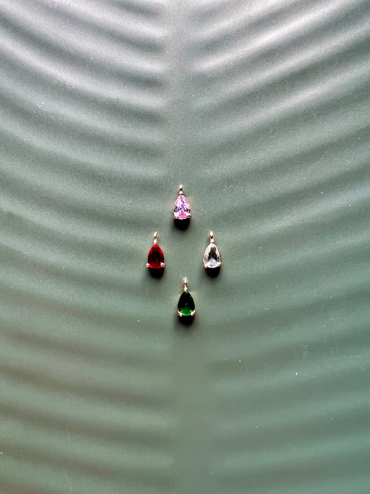 4pcs Gemstone Charms