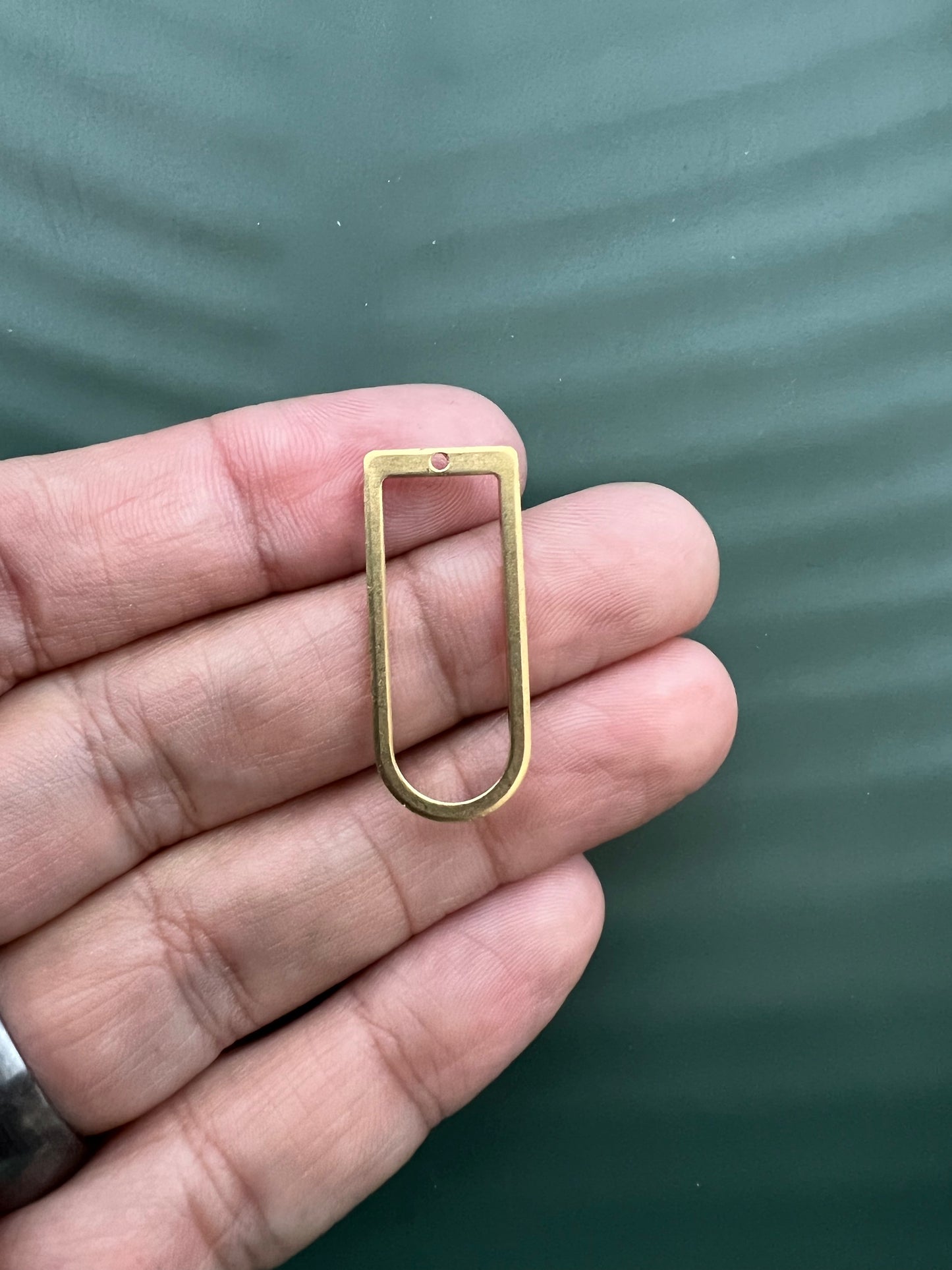 6pcs Brass Elongated Charms