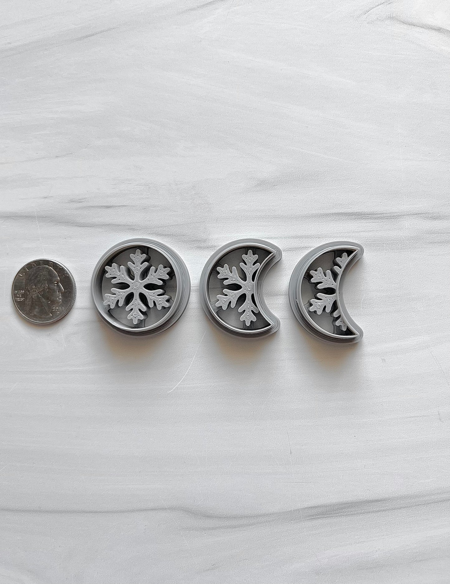 Snowflake Moon Phase Cutters (Set of 3)