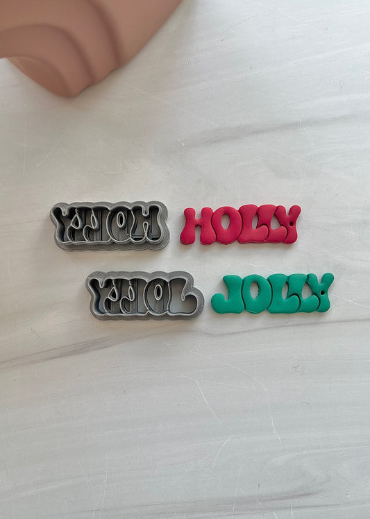 Holly - Jolly Christmas Words Cutter Set