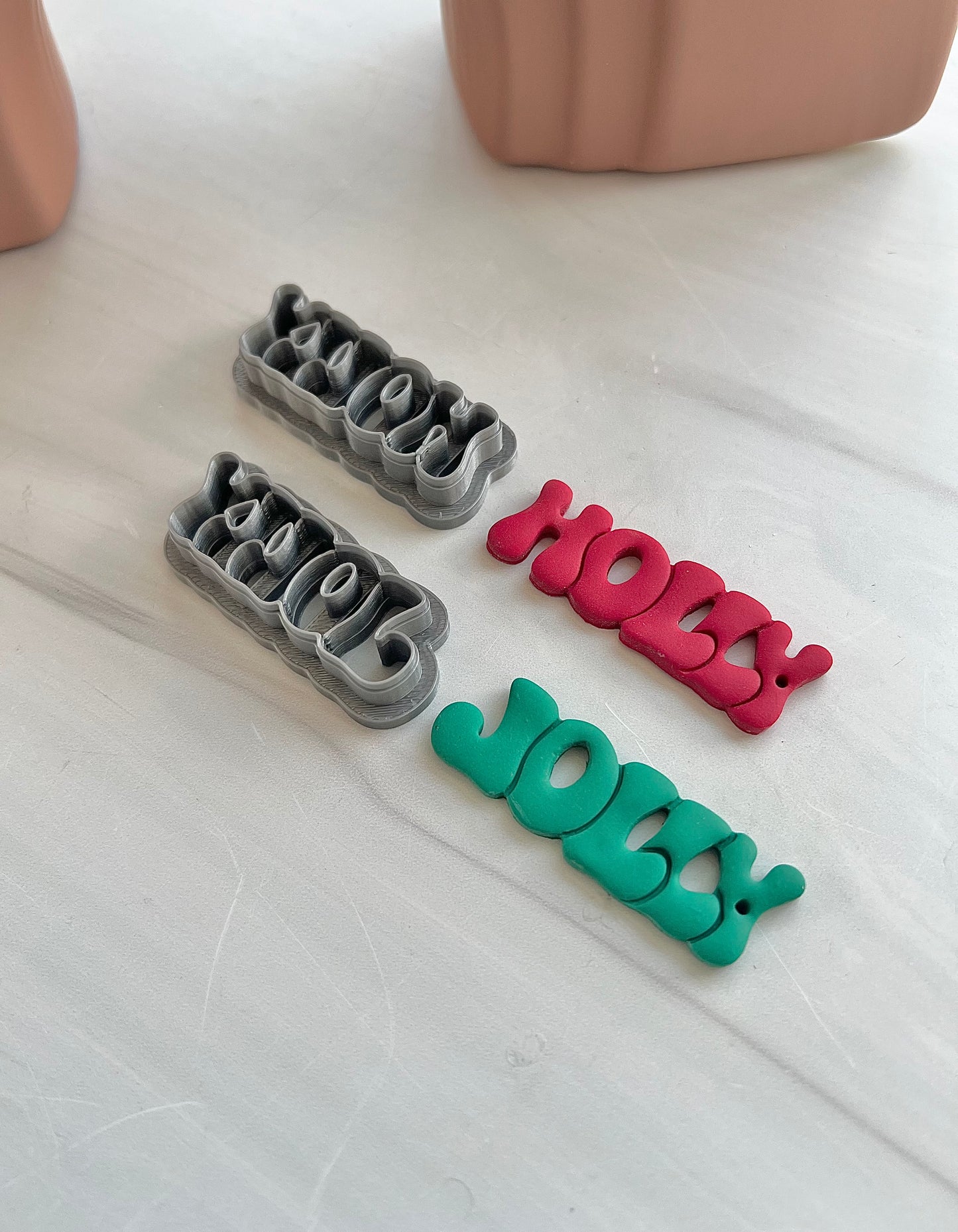 Holly - Jolly Christmas Words Cutter Set