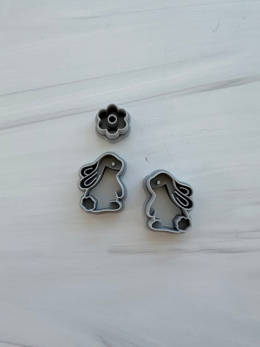 Flower Stud with Bunny Cutter Set
