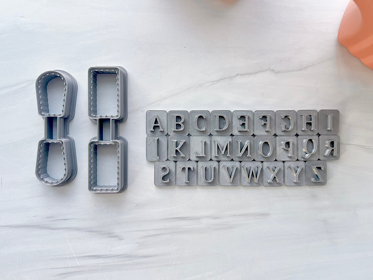 Keychain Shapes with Letter Stamps