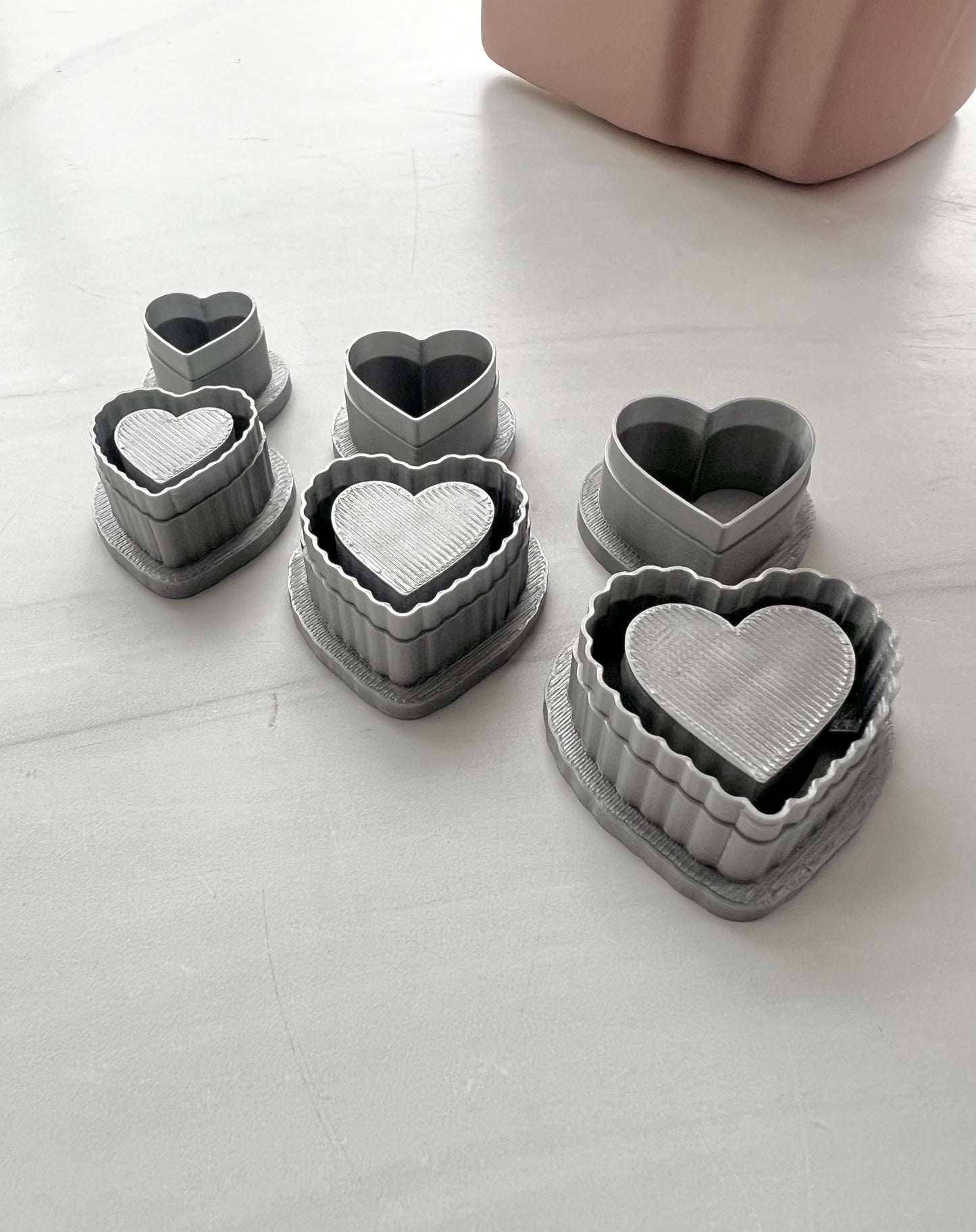 Scalloped Heart with Separate Heart Cutter Set