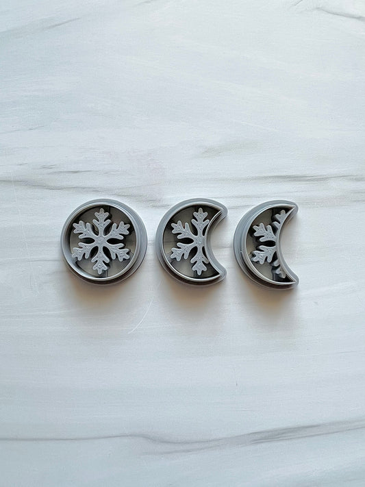 Snowflake Moon Phase Cutters (Set of 3)