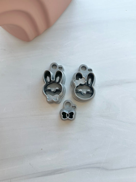 Bunny with Tie/Bow Cutter Set with Separate Bow