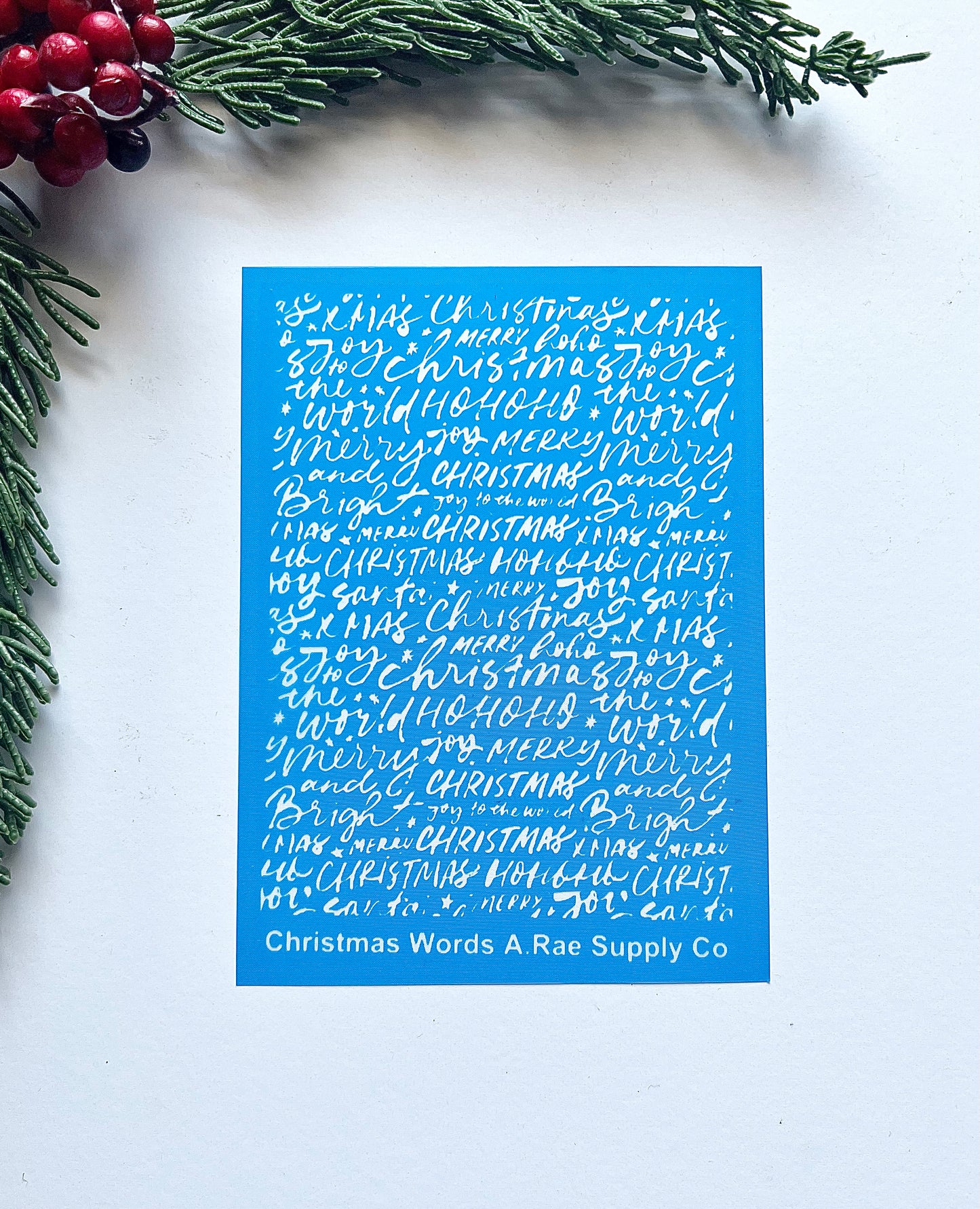 Christmas Words Silkscreen