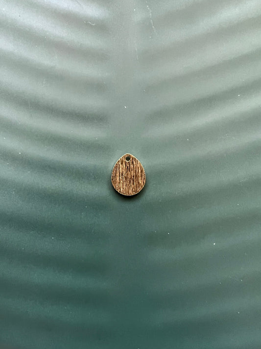 6pcs Small Brass Textured Drops