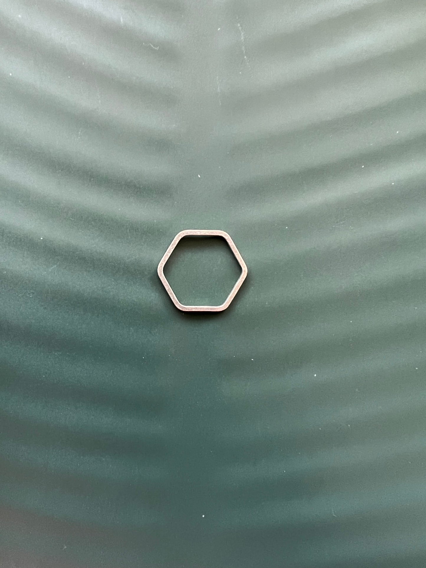 6pcs Small Silver Hexagons - 16mm