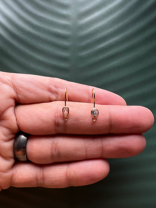 4pcs Cubic Zirconia Ear Hooks