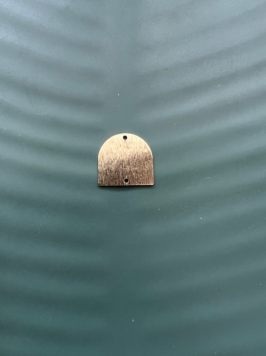 6pcs Textured Brass Dome Connectors