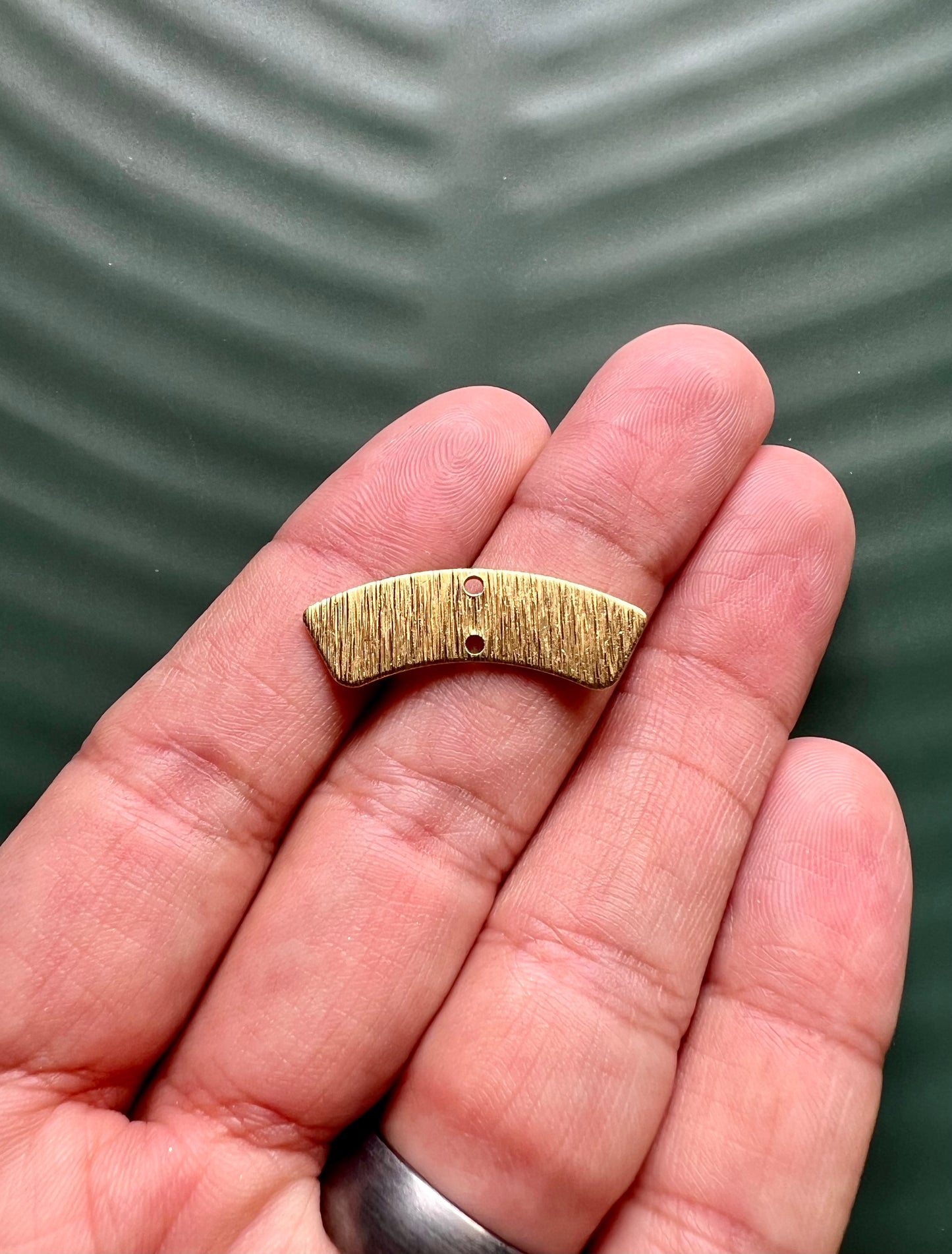 6pcs Textured Brass Geometric Connectors