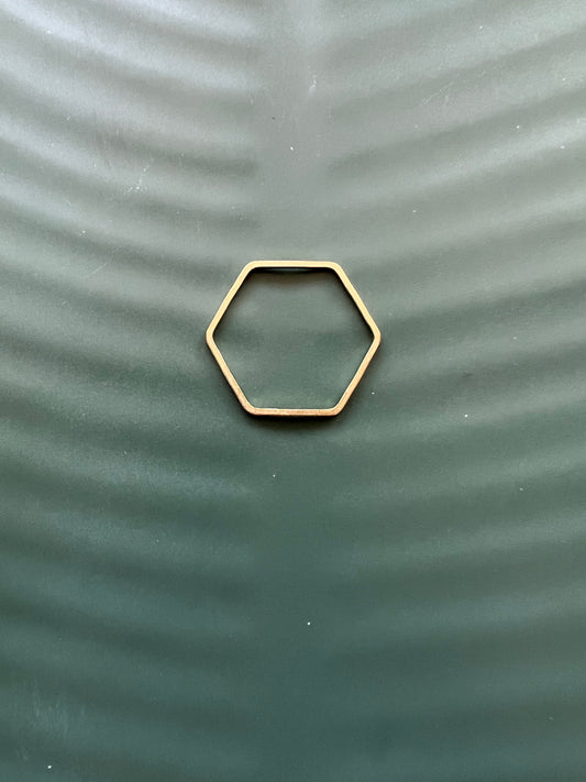 6pcs Brass Hexagon Connectors - 25mm